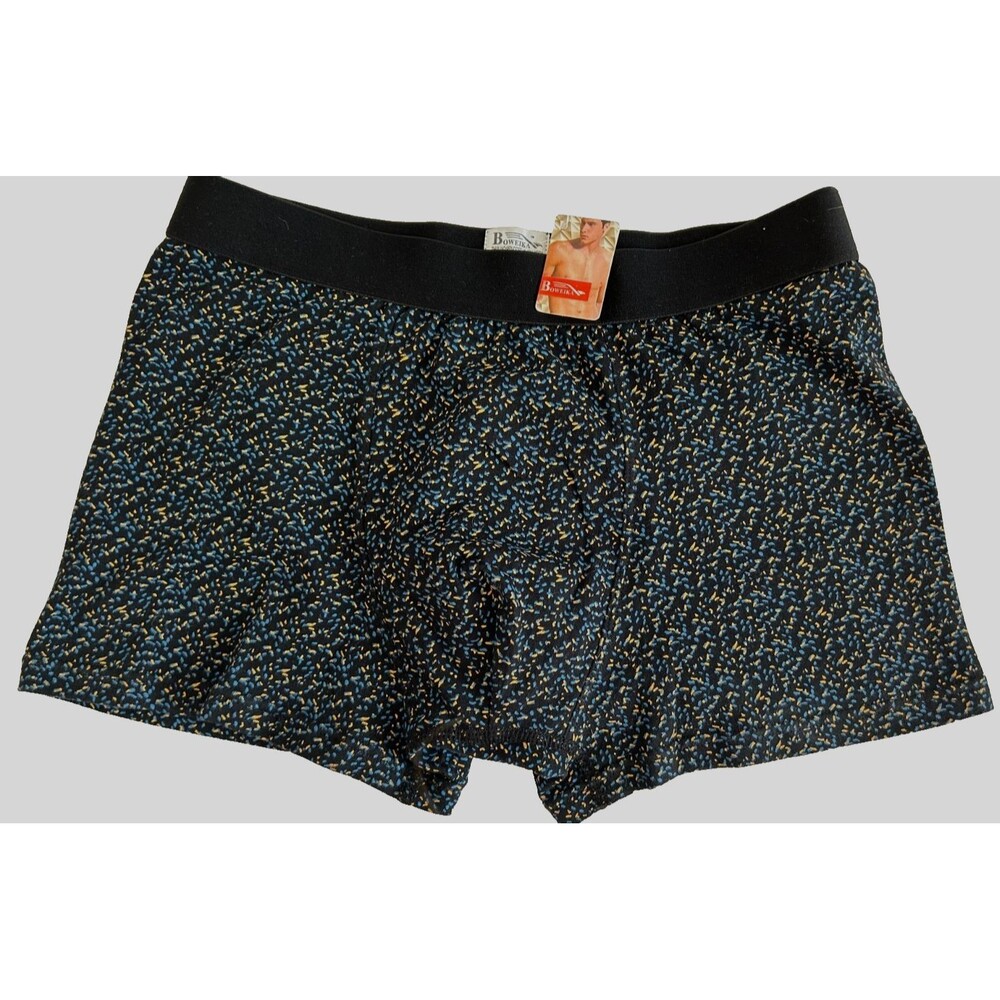 Mens XS Black Print Cotton Comfort Boxer Briefs Soft Breathable Trunks Stretch